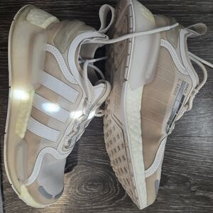 Adidas Cream and White Athletic Shoes
